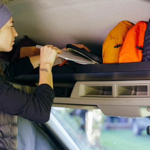 Convenient laptop storage ford transit van conversion