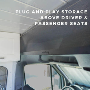 Plug and Play Storage Above Driver and Passenger Seats