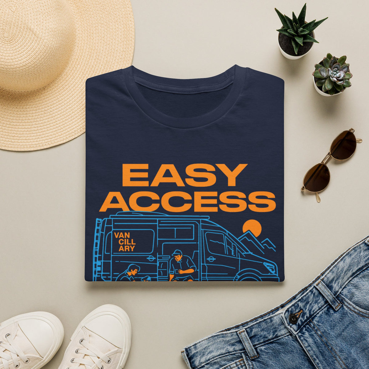 Easy Access Camper T-Shirt — "Easy Access to the World" Travel Van Tee
