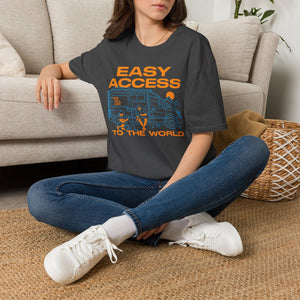 Easy Access Camper T-Shirt — "Easy Access to the World" Travel Van Tee