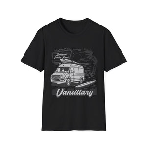 Vanlife Road Trip T-Shirt — "Vancillary" Camper Van Adventure Tee