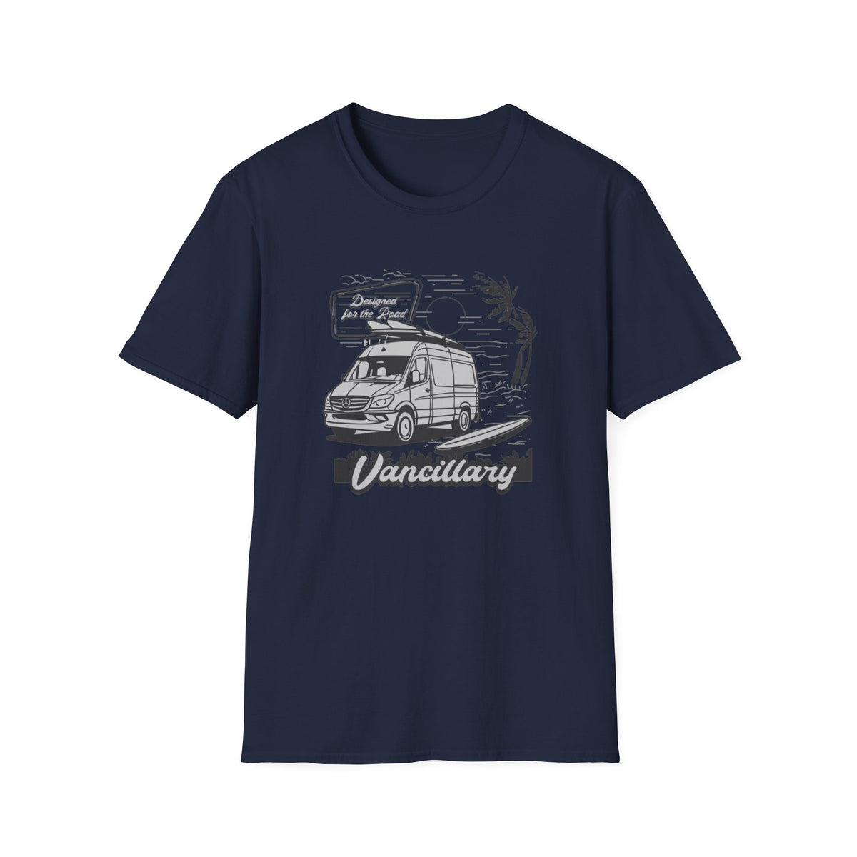 Vanlife Road Trip T-Shirt — "Vancillary" Camper Van Adventure Tee