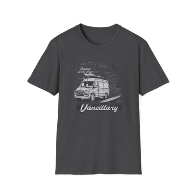Vanlife Road Trip T-Shirt — "Vancillary" Camper Van Adventure Tee