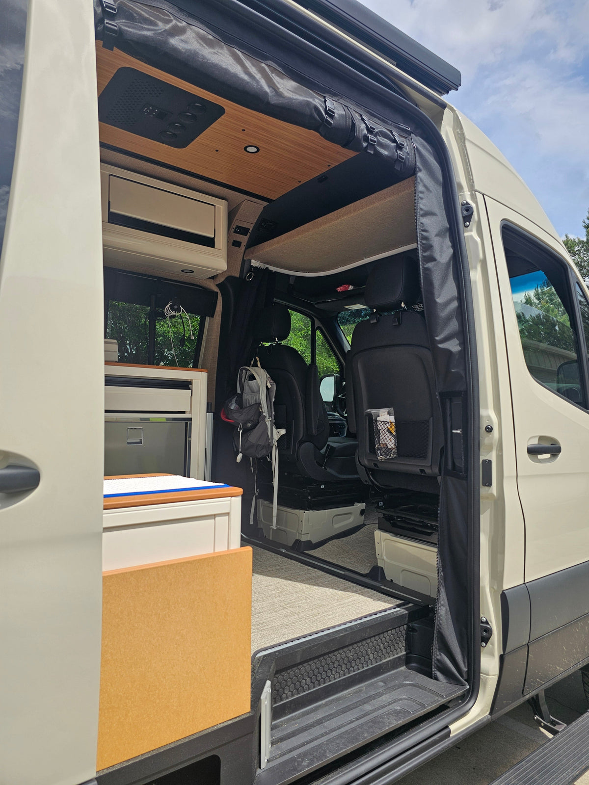 2025+ Mercedes Sprinter Side Sliding Door Insect Screen with New Door Latch