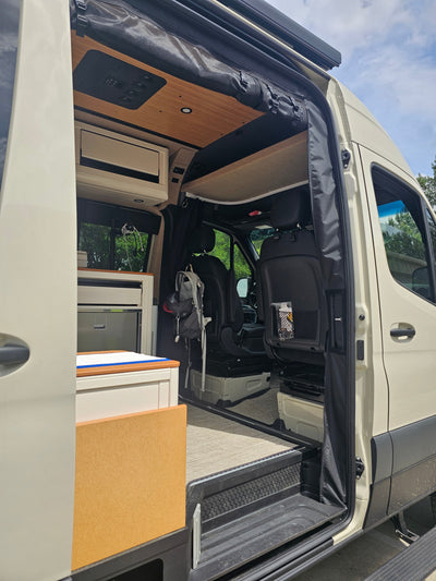 2025+ Mercedes Sprinter Side Sliding Door Insect Screen with New Door Latch