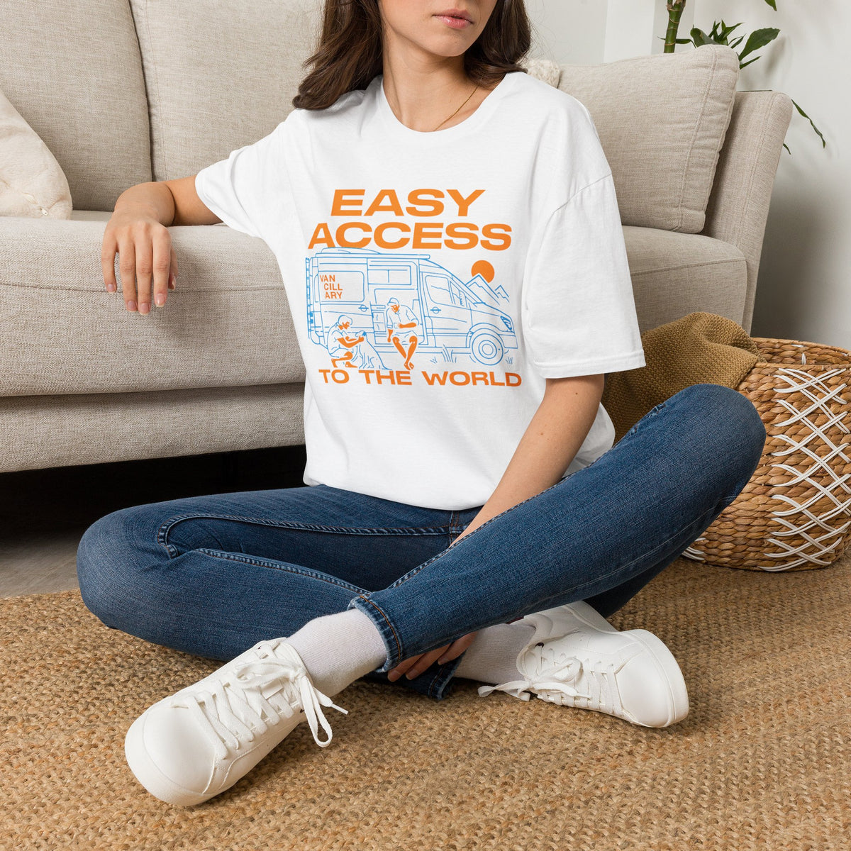 Easy Access Camper T-Shirt — "Easy Access to the World" Travel Van Tee