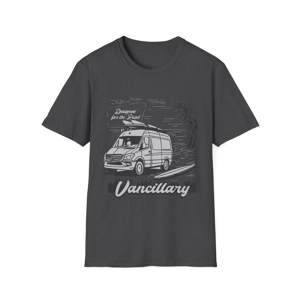 Vanlife Road Trip T-Shirt — "Vancillary" Camper Van Adventure Tee