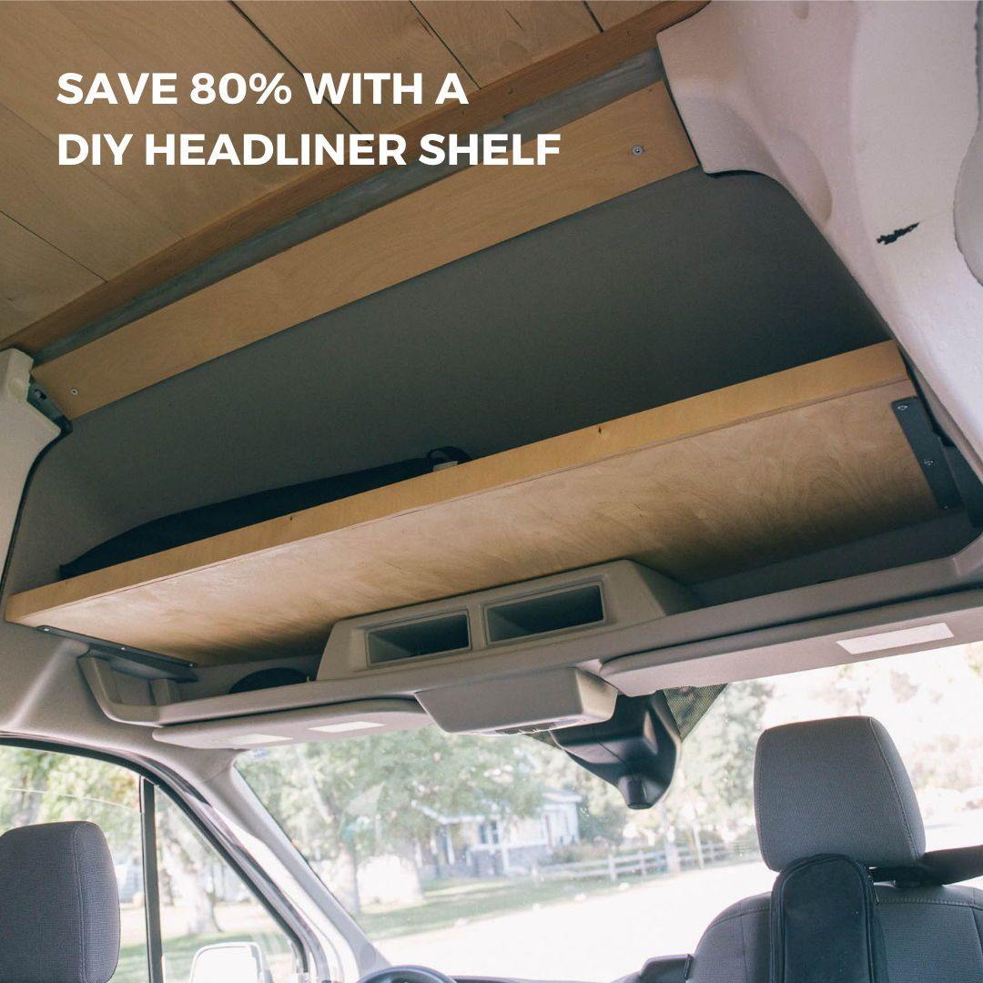Ford Transit Headliner Shelf DIY Kit - Vancillary